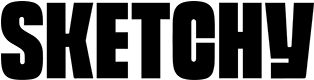 Sketchy Logo - Black - 100x314